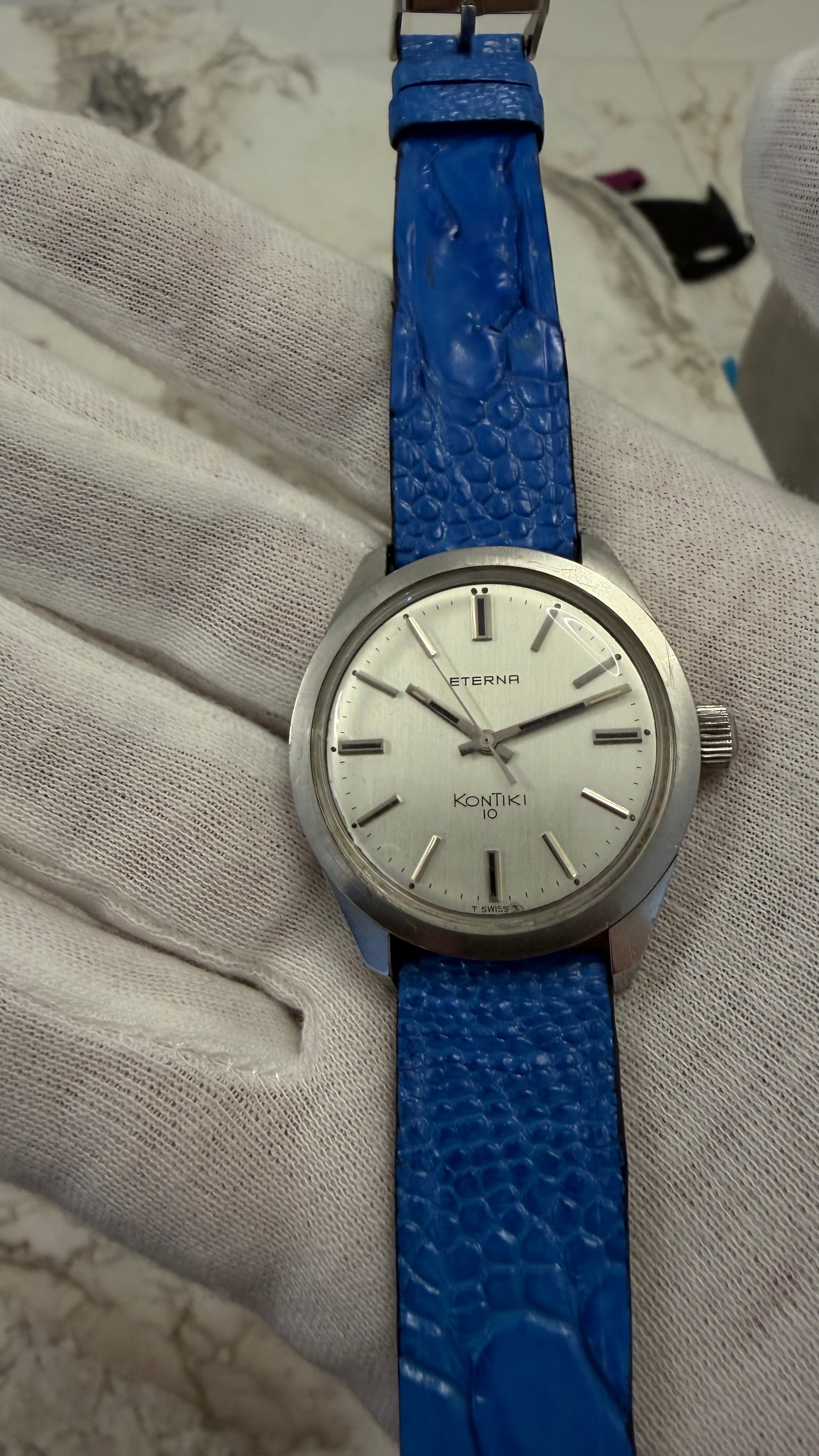 🌊⚓ Eterna KonTiki 10 | Linen Dial | In-House Cal. 1476K | cca. 1968