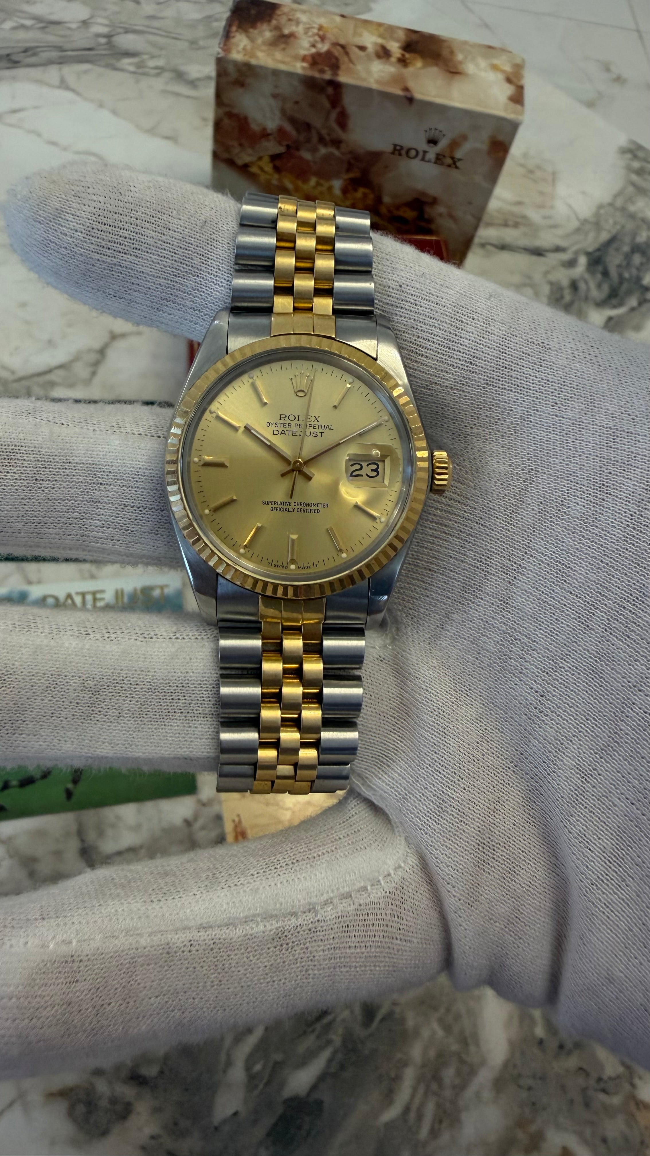 ROLEX DATEJUST 16013 FULL SET | CIRCA 1985 | CALIBRU 3035