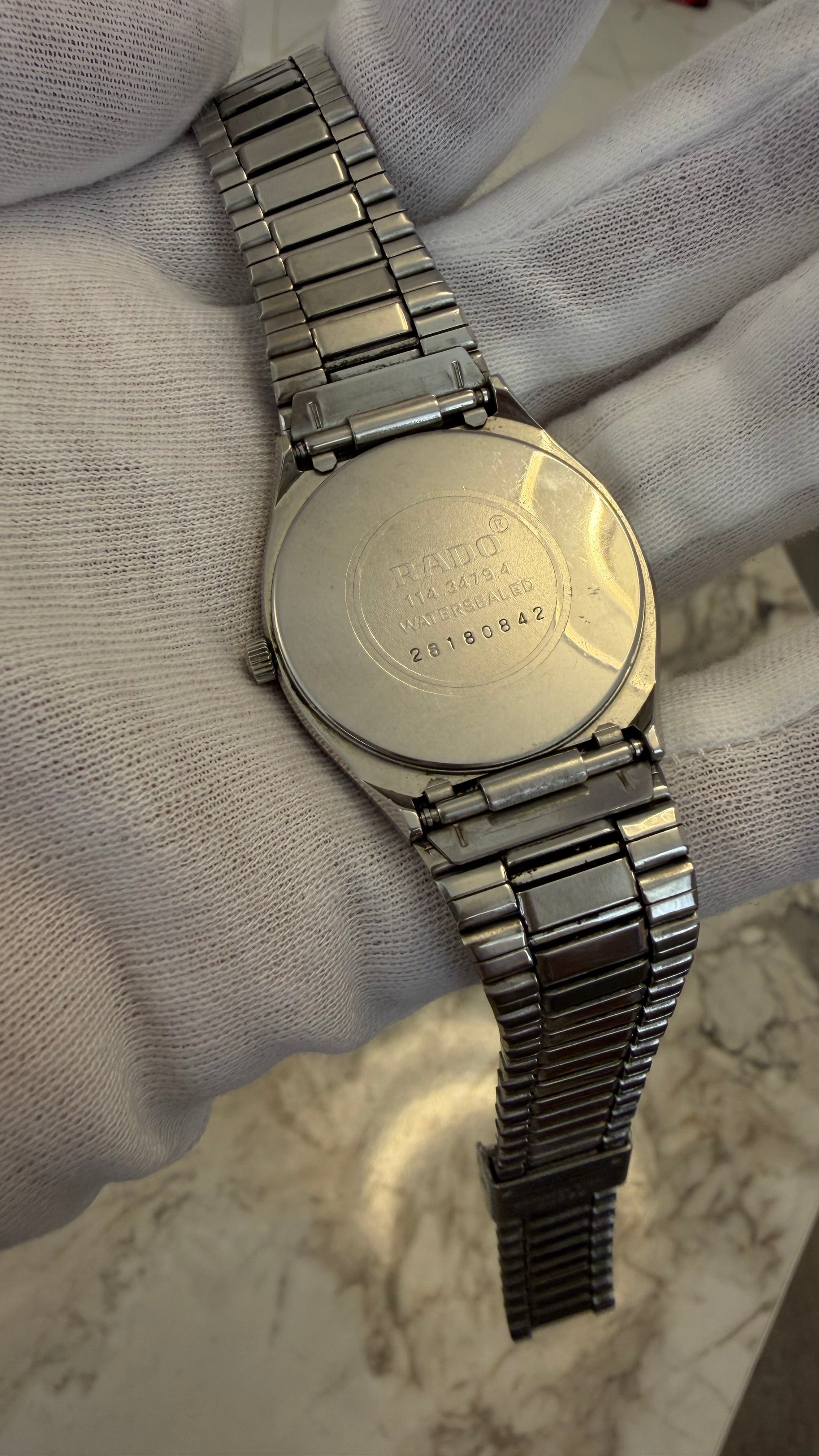 Rado Quartz Day-Date “Diamond Dust” – anii 1980
