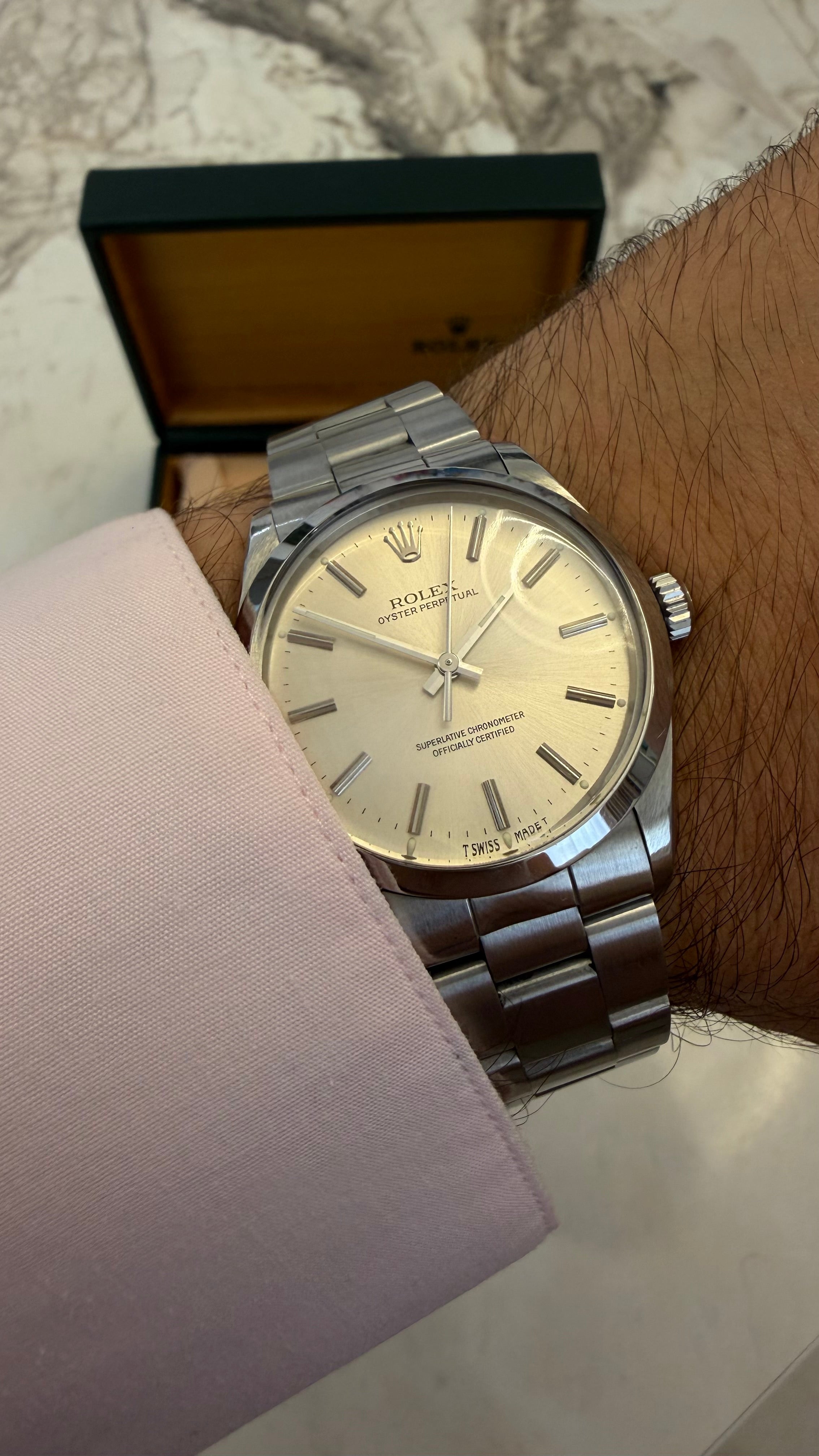 Rolex Oyster Perpetual Ref. 1002 “Superlative Chronometer” – 1988 | Full Set( Certficat de calitate si garantie) .