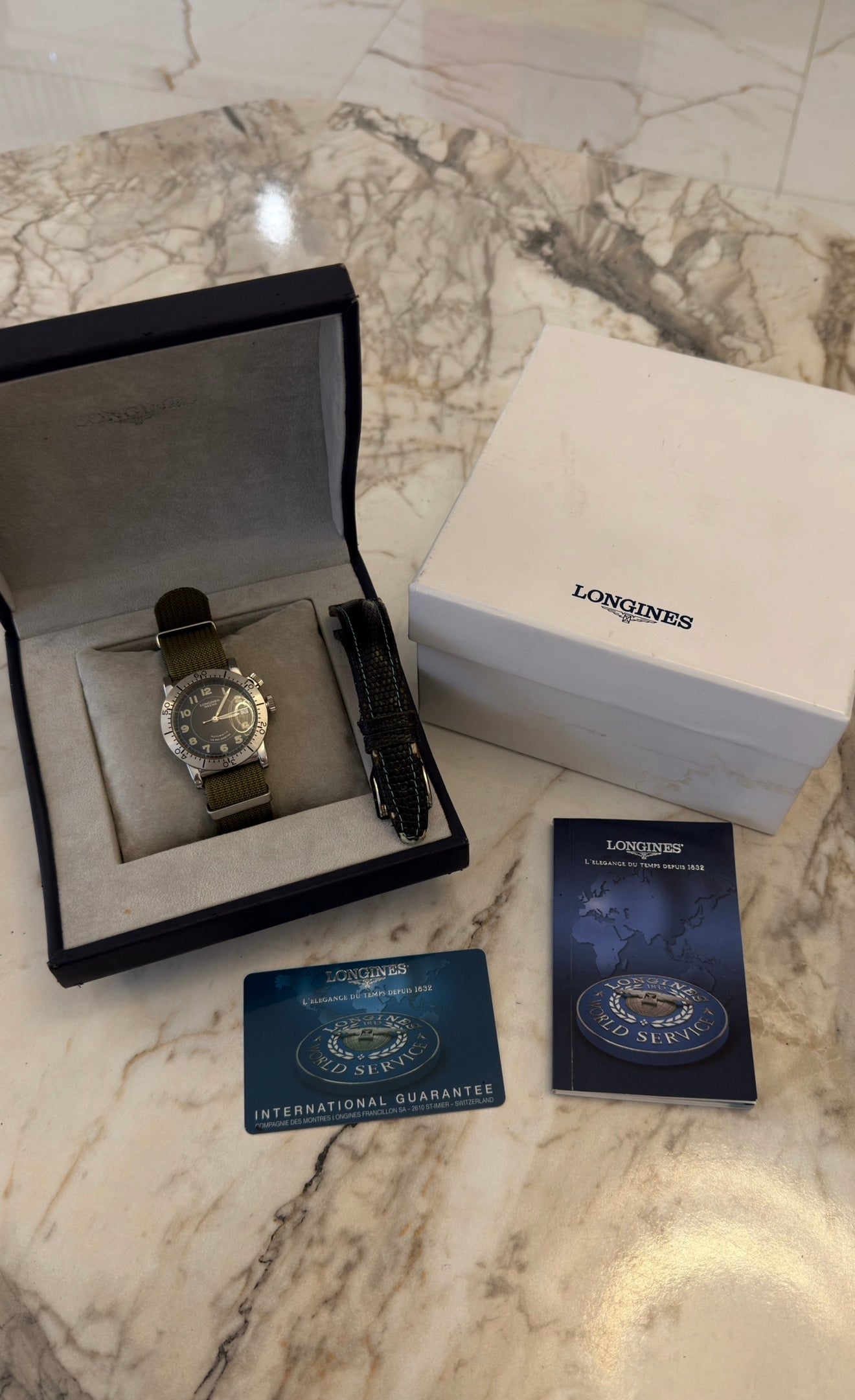 ✈️🧭 Longines Weems Navigation Watch Limited Edition No. 599/3000 | Full Set NOS
