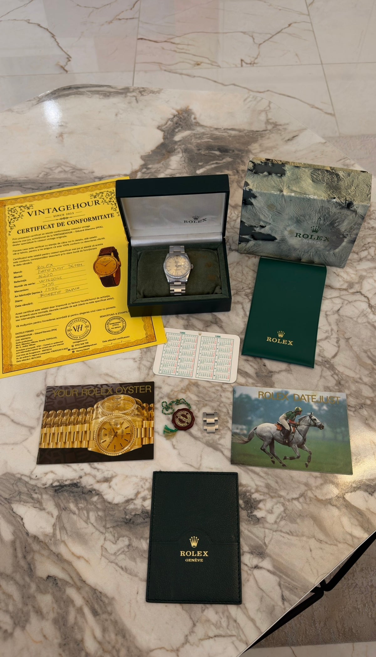 👑 ROLEX DATEJUST 36 REF. 16220 | 1995 | FULL SET | CAL. 3135