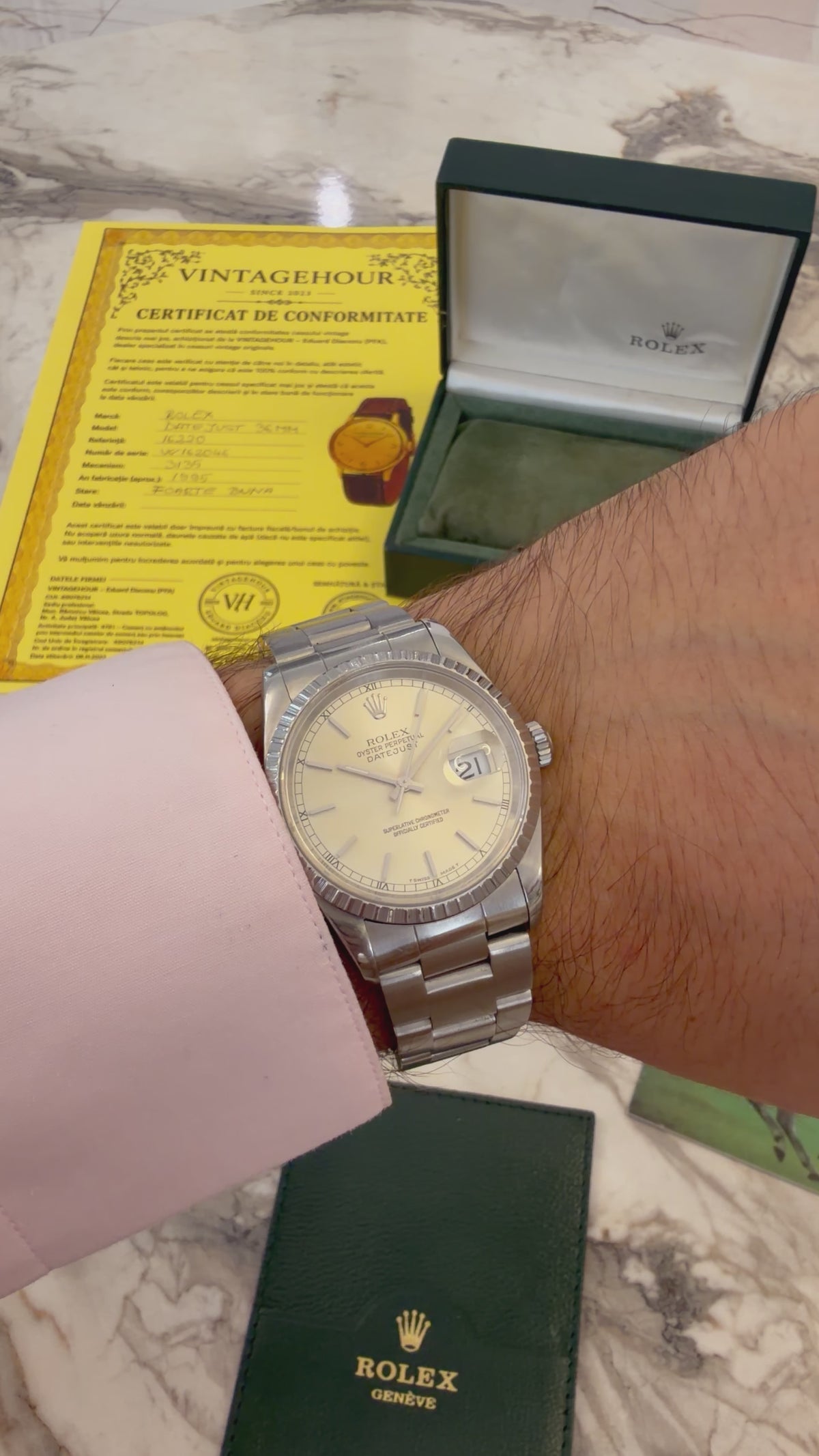 👑 ROLEX DATEJUST 36 REF. 16220 | 1995 | FULL SET | CAL. 3135