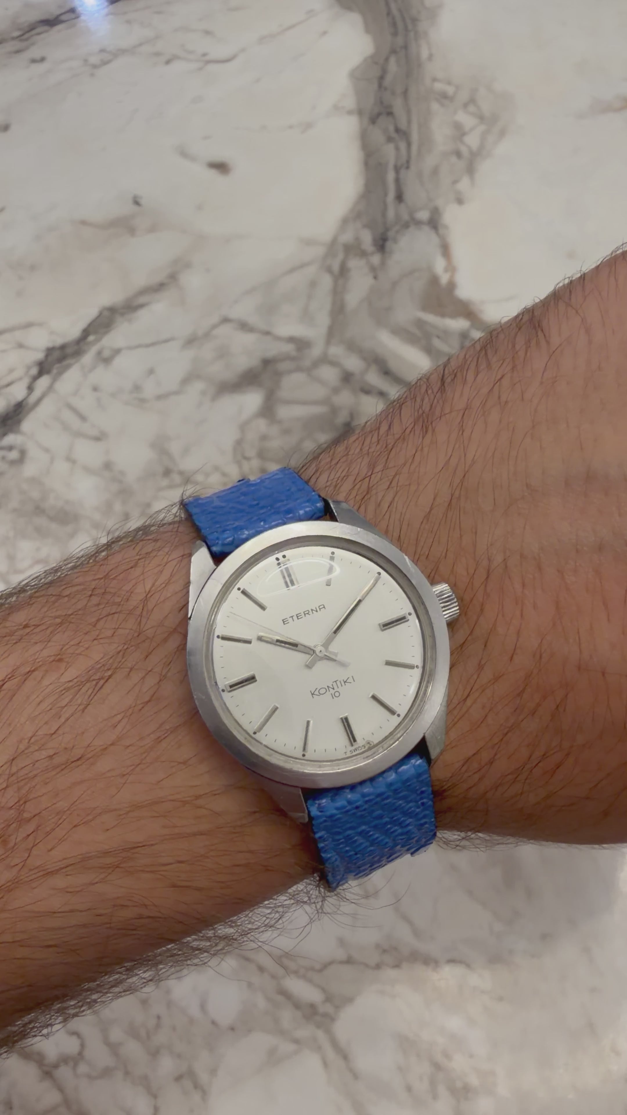🌊⚓ Eterna KonTiki 10 | Linen Dial | In-House Cal. 1476K | cca. 1968