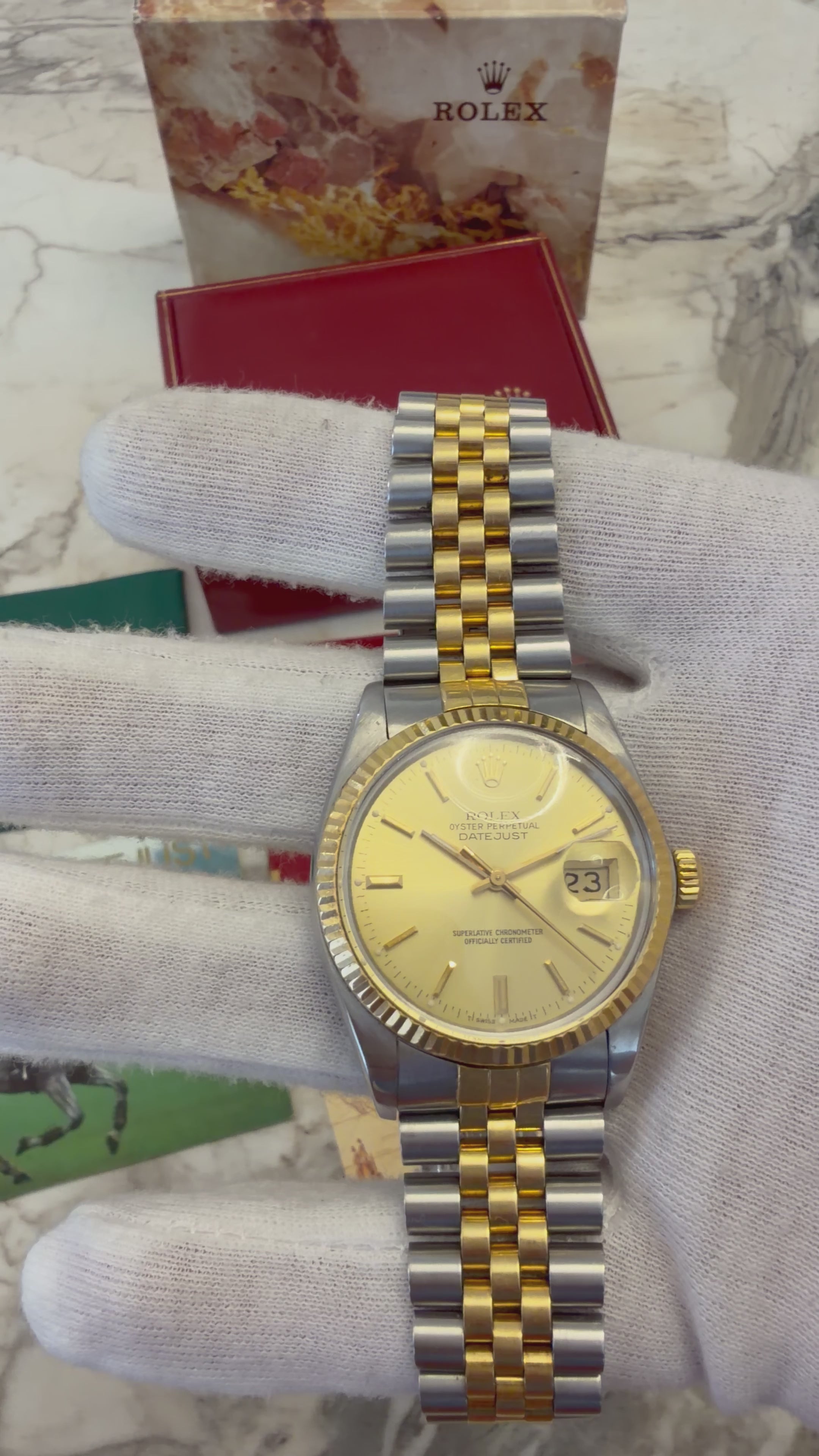 ROLEX DATEJUST 16013 FULL SET | CIRCA 1985 | CALIBRU 3035